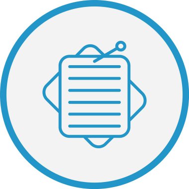 Yapışkan Not Çizgisi Mavi Çember