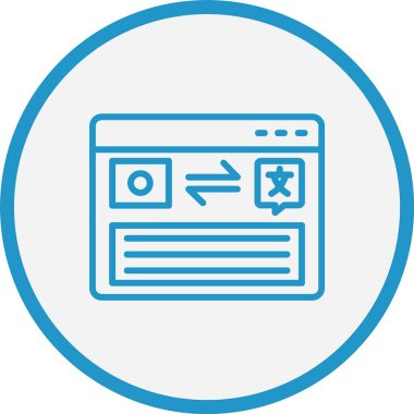 Çevirmen Satırı Mavi Çember