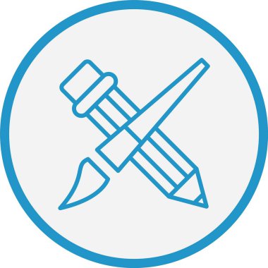 Fırça Çizgisi Mavi Çember