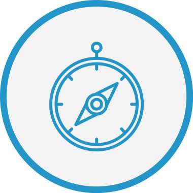 Pusula Çizgisi Mavi Çember