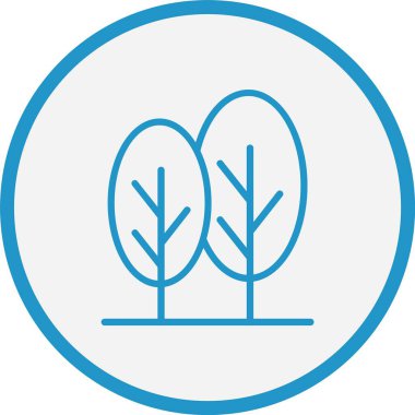 Ağaç Çizgisi Mavi Çember