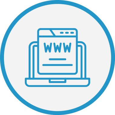 Web Sitesi Hat Mavi Çember