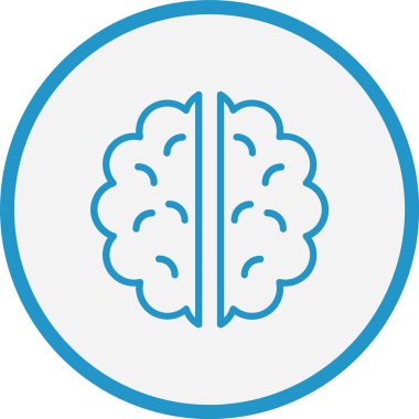 Beyin Çizgisi Mavi Çember