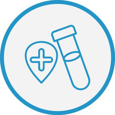 Kan Test Çizgisi Mavi Çember