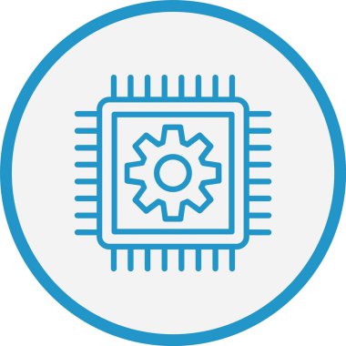 çip Çizgisi Mavi Çember