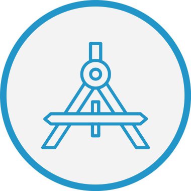 Pusula Çizgisi Mavi Çember