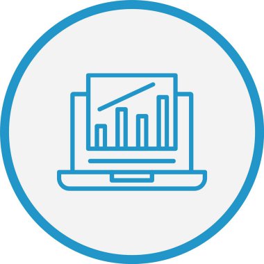 Veri Analizi Çizgisi Mavi Çember