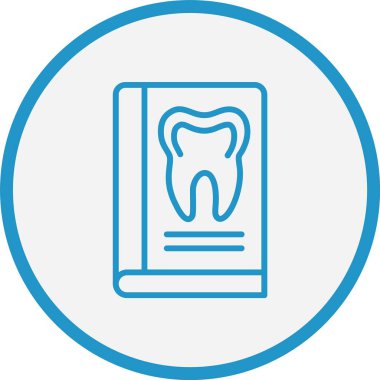 Diş Kitabı Satırı Mavi Çember