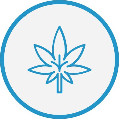 Yaprak Çizgisi Mavi Çember