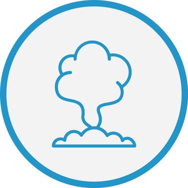 Patlama Çizgisi Mavi Çember