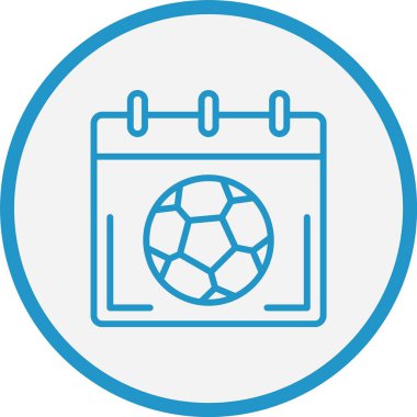 Takvim Çizgisi Mavi Çember