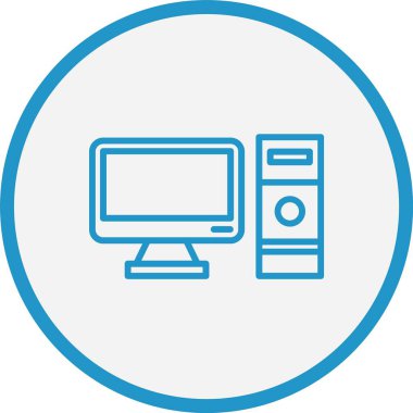 Bilgisayar Çizgisi Mavi Çember