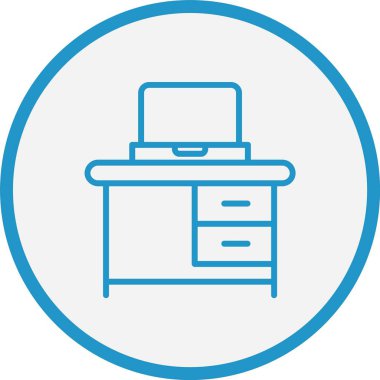 Masa Satırı Mavi Çember