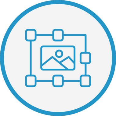 Resim Düzenleme Satırı Mavi Çember