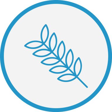 Yaprak Çizgisi Mavi Çember