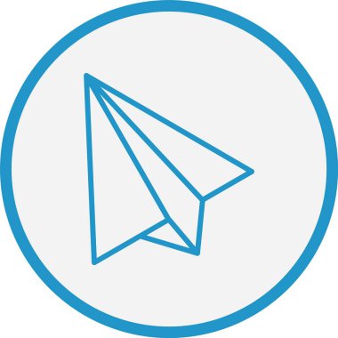 Kağıt Düzlem Çizgisi Mavi Çember