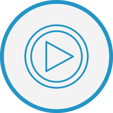 Düğme Çizgisi Mavi Çemberi Oynat