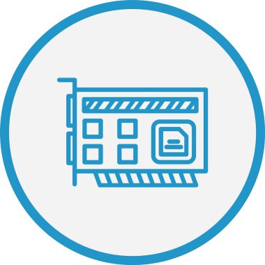 Kart Çizgisi Mavi Çember