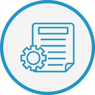 Belge Çizgisi Mavi Çember