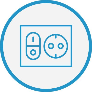 Soket Çizgisi Mavi Çember