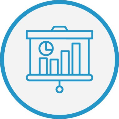 İstatistik Çizgisi Mavi Çember