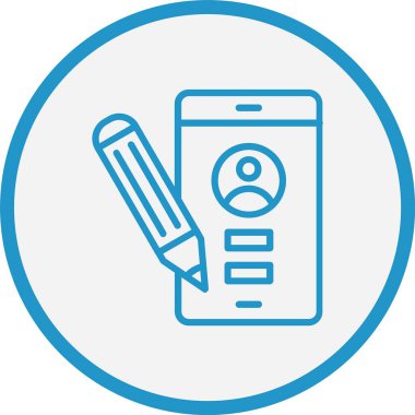 Ui Tasarım Çizgisi Mavi Çember