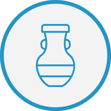 Vazo Çizgisi Mavi Çember