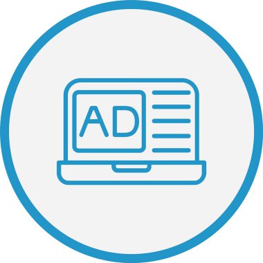 Reklam Satırı Mavi Çember