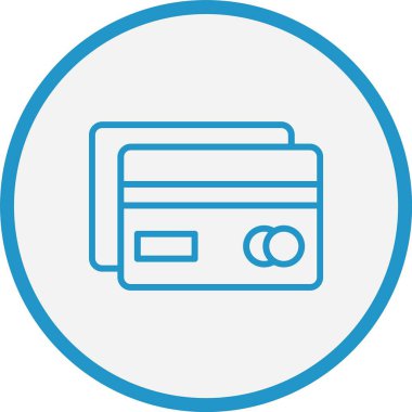 Kredi Kartı Çizgisi Mavi Çember