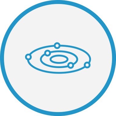 Galaksi Çizgisi Mavi Çember