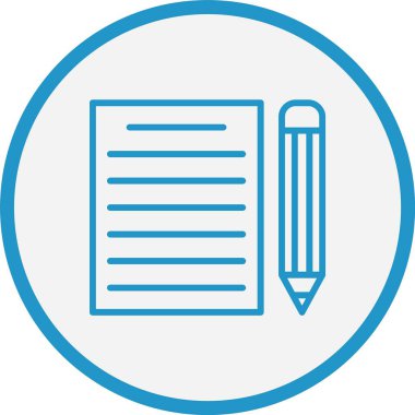 Kağıt Çizgisi Mavi Çember