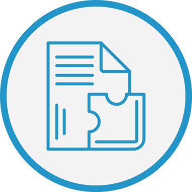 Strateji Vektör Çizgisi Mavi Çember