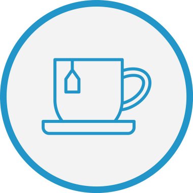 Çay Çizgisi Mavi Çember