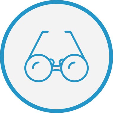 Gözlük Çizgisi Mavi Çember