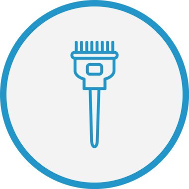 Saç Rengi Fırça Çizgisi Mavi Çember