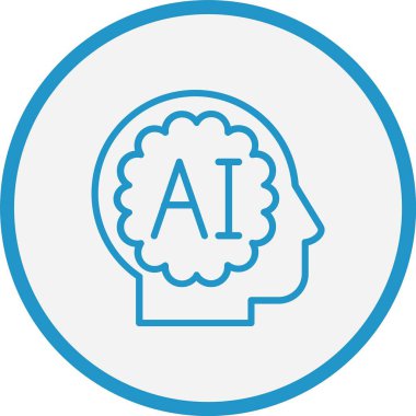 İnsansı Çizgi Mavi Çember