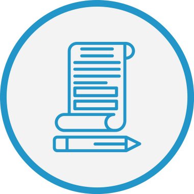 Harf Satırı Mavi Çember