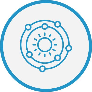 Güneş Sistemi Mavi Çember Çizgisi