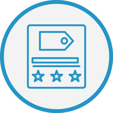 Etiket Çizgisi Mavi Çember