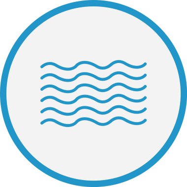 Dalga Çizgisi Mavi Çember