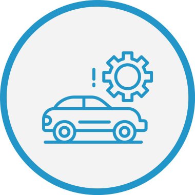 Araç Ayarlama Çizgisi Mavi Çember