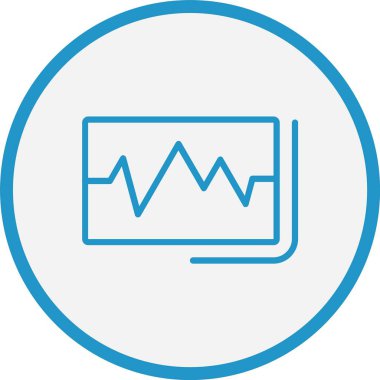 Ecg Okuma Satırı Mavi Çember