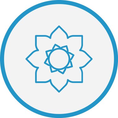 Çiçek Çizgisi Mavi Çember