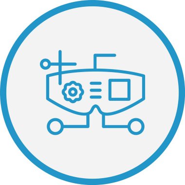 Gözlük Çizgisi Mavi Çember