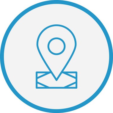 Konum Çizgisi Mavi Çember