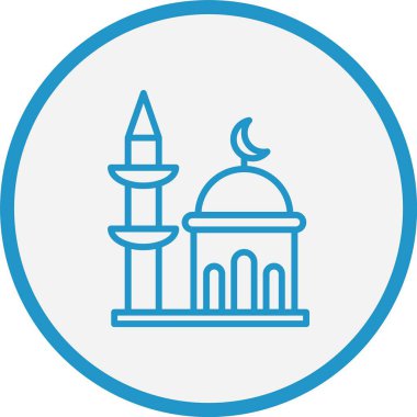 Minare Çizgisi Mavi Çember