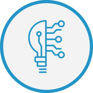 Teknoloji Vektör Hattı Mavi Çember