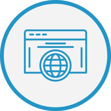 Web Çizgisi Mavi Çember