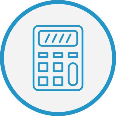 Hesap Makinesi Mavi Çember