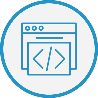 Kod Çizgisi Mavi Çember